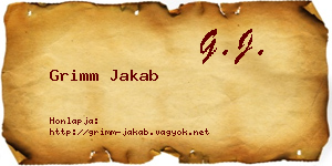 Grimm Jakab névjegykártya